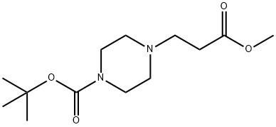 tert-butyl 4-(3-Methoxy-3-oxopropyl)piperazine-1-carboxylate Struktur