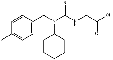 ({[cyclohexyl(4-methylbenzyl)amino]carbonothioyl}amino)acetic acid Struktur