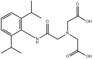 N-(2,6-DIISOPROPYLPHENYL-CARBAMOYLMETHYL)IMINODIACETIC ACID Struktur