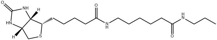 1H-Thieno[3,4-d]iMidazole-4-pentanaMide, hexahydro-2-oxo-N-[6-oxo-6-(propylaMino)hexyl]-, (3aS,4S,6aR)- Struktur