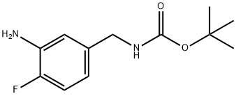 TERT-BUTYL 3-AMINO-4-FLUOROBENZYLCARBAMATE Struktur