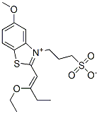 2-(2-ethoxybut-1-enyl)-5-methoxy-3-(3-sulphonatopropyl)benzothiazolium Struktur