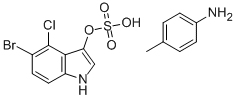 5-BROMO-4-CHLORO-3-INDOXYL SULFATE P-TOLUIDINE SALT Struktur