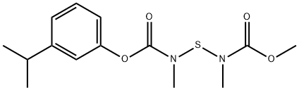 N-[[Methoxycarbonyl(methyl)amino]thio]-N-methylcarbamic acid 3-isopropylphenyl ester Struktur