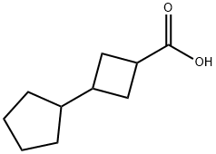 3-Cyclopentylcyclobutanecarboxylic acid Struktur