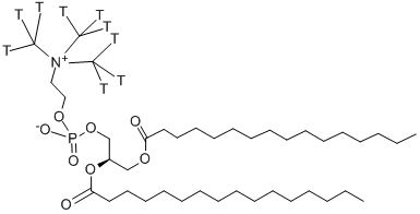 PHOSPHATIDYLCHOLINE, L-ALPHA-DIPALMITOYL, [CHOLINE-METHYL-3H] Struktur