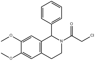 2-CHLORO-1-(6,7-DIMETHOXY-1-PHENYL-3,4-DIHYDRO-1H-ISOQUINOLIN-2-YL)-ETHANONE Struktur