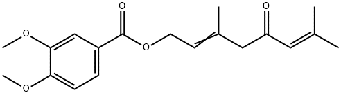 3,4-Dimethoxybenzoic acid [3,7-dimethyl-5-oxo-2,6-octadienyl] ester Struktur