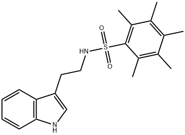 N-[2-(1H-indol-3-yl)ethyl]-2,3,4,5,6-pentamethylbenzenesulfonamide Struktur