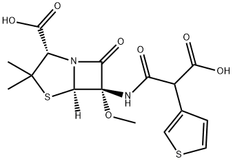 (2S,5R,6S)-6-[(3-Hydroxy-3-oxo-2-thiophen-3-ylpropanoyl)amino]-6-methoxy-3,3-dimethyl-7-oxo-4-thia-1-azabicyclo[3.2.0]heptane-2-carboxylic acid