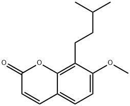 7-Methoxy-8-(3-methylbutyl)-2H-1-benzopyran-2-one Struktur