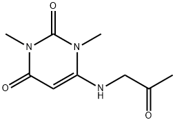 2,4(1H,3H)-Pyrimidinedione, 1,3-dimethyl-6-[(2-oxopropyl)amino]- (9CI) Struktur