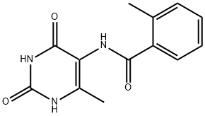 Benzamide, 2-methyl-N-(1,2,3,4-tetrahydro-6-methyl-2,4-dioxo-5-pyrimidinyl)- Struktur