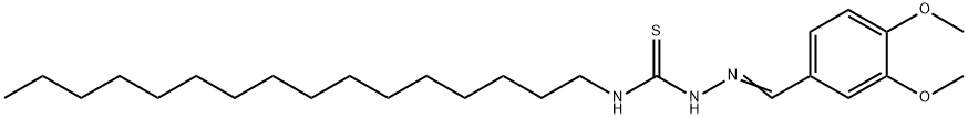 1-[(3,4-dimethoxyphenyl)methylideneamino]-3-hexadecyl-thiourea Struktur