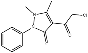 4-(2-CHLORO-ACETYL)-1,5-DIMETHYL-2-PHENYL-1,2-DIHYDRO-PYRAZOL-3-ONE Struktur