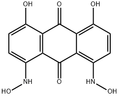 1,8-dihydroxy-4,5-bis(hydroxyamino)anthraquinone Struktur