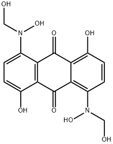 1,5-dihydroxy-4,8-bis[hydroxy(hydroxymethyl)amino]anthraquinone Struktur