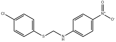 N-[[(4-Chlorophenyl)thio]methyl]-4-nitrobenzenamine Struktur