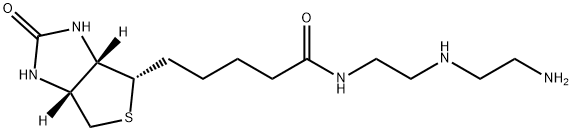 1H-Thieno[3,4-d]iMidazole-4-pentanaMide, N-[2-[(2-aMinoethyl)aMino]ethyl]hexahydro-2-oxo-, (3aS,4S,6aR)- Struktur