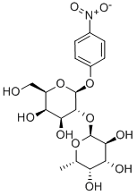 p-Nitrophenyl 2-O-(a-L-fucopyranosyl)-D-galactopyranoside Struktur