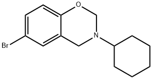 6-Bromo-3-cyclohexyl-3,4-dihydro-2H-1,3-benzoxazine Struktur