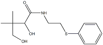 2,4-dihydroxy-3,3-dimethyl-N-(2-phenylsulfanylethyl)butanamide Struktur