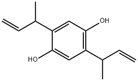 1,4-Benzenediol, 2,5-bis(1-methyl-2-propenyl)- (9CI) Struktur