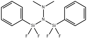 1,1-Bis(difluorophenylsilyl)-2,2-dimethylhydrazine Struktur