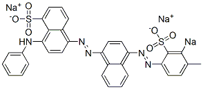 4-Phenylamino-4'-[(4-methyl-3-sodiosulfophenyl)azo][1,1'-azobisnaphthalene]-5-sulfonic acid sodium salt Struktur