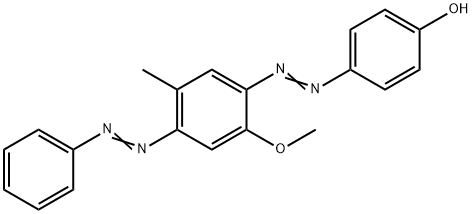 4-[[2-methoxy-5-methyl-4-(phenylazo)phenyl]azo]phenol Struktur