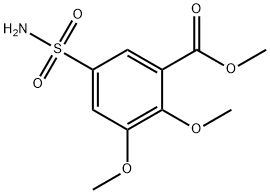 methyl 2,3-dimethoxy-5-sulphamoylbenzoate Struktur