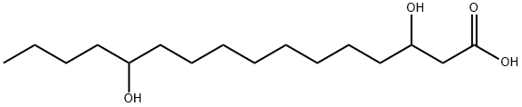 3,12-dihydroxyhexadecanoic acid Struktur