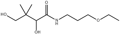 (R)-(+)-2,4-Dihydroxy-N-(3-ethoxypropyl)-3,3-dimethylbutyramide Struktur