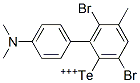 Dibromo[4-(dimethylamino)phenyl](p-tolyl)tellurium(IV) Struktur