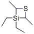 1-Thia-3-silacyclobutane, 3,3-diethyl-2,4-dimethyl- Struktur