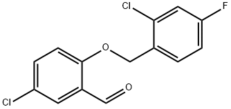 5-CHLORO-2-[(2-CHLORO-4-FLUOROBENZYL)OXY]BENZALDEHYDE Struktur