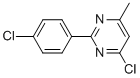 4-CHLORO-2-(4-CHLOROPHENYL)-6-METHYLPYRIMIDINE Struktur