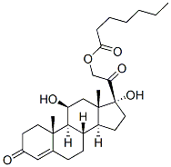 11beta,17,21-trihydroxypregn-4-ene-3,20-dione 21-heptanoate Struktur