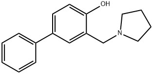 3-(1-Pyrrolidinylmethyl)biphenyl-4-ol Struktur