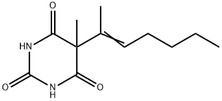 5-Methyl-5-(1-methyl-1-hexenyl)barbituric acid Struktur