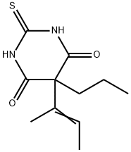 2,3-Dihydro-5-(1-methyl-1-propenyl)-5-propyl-2-thioxo-4,6(1H,5H)-pyrimidinedione Struktur