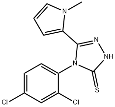 4-(2,4-DICHLOROPHENYL)-5-(1-METHYL-1H-PYRROL-2-YL)-4H-1,2,4-TRIAZOLE-3-THIOL Struktur