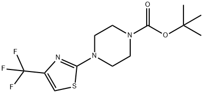 4-(4-TRIFLUOROMETHYL-THIAZOL-2-YL)-PIPERAZINE-1-CARBOXYLIC ACID TERT-BUTYL ESTER Struktur