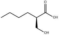 (R)-2-Hydroxymethylhexanoic acid Struktur