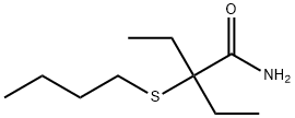 2-Butylthio-2-ethylbutyramide Struktur