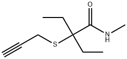 2-Ethyl-N-methyl-2-(2-propynylthio)butyramide Struktur