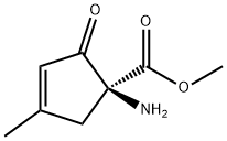 3-Cyclopentene-1-carboxylicacid,1-amino-4-methyl-2-oxo-,methylester,(1S)-(9CI) Struktur