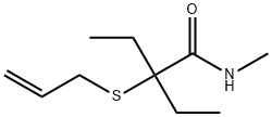 2-Allylthio-2-ethyl-N-methylbutyramide Struktur