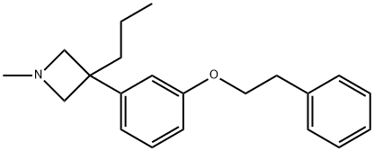 1-Methyl-3-[m-(phenethyloxy)phenyl]-3-propylazetidine Struktur