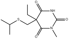 5-Ethyl-5-(isopropylthiomethyl)-1-methyl-2-sodiooxy-4,6(1H,5H)-pyrimidinedione Struktur